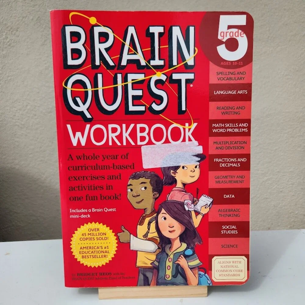NEW Brain Quest Workbook Grade 5 Activity Book 5th 9780761182788 Workbook School